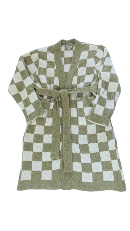 checkered cardigan
